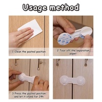 Probebi GC001 - Verrou de sécurité pour enfant en ABS écologique avec sangle flexible, adhésif, pour armoire, réfrigérateur, tiroir
