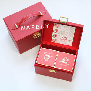 Boîte-cadeau élégante en cuir de deux tailles boîte de rangement de boîte à fleurs en forme de rectangle pour mariage Saint Valentin - Product Image 2