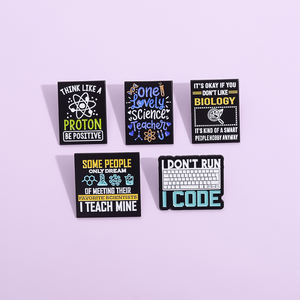 Dessin animé réactif chimique éléments émail broche mode vêtements accessoires cadeau pour les amis - Product Image 5