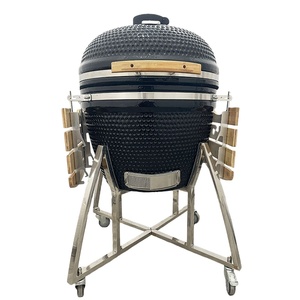 KIMSTONE Kamado de Cerámica Grande Negro de 26 Pulgadas para Barbacoa, KS-KP26R-04-01 - Product Image 4