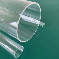 Fábrica BAO RAN Personaliza Tubos de Vidrio de Cuarzo Translúcido Resistentes a Altas Temperaturas de Varios Diámetros, Grosor de Pared de 5.0 mm