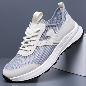 Chaussures de course en mesh pour hommes, légères, semelle intermédiaire en EVA, semelle extérieure en caoutchouc, respirantes, pour l'été, baskets athlétiques - Product Image 1