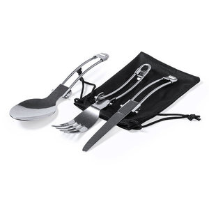Conjunto de Talheres para <span class=keywords><strong>Camping</strong></span> STARCAMP, Faca, Garfo, Colher e Hashis Portáteis de Aço Inoxidável Ultralight - Product Image 3