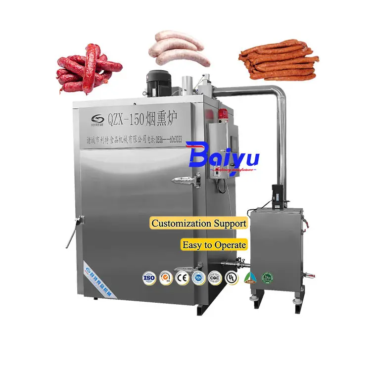 Baiyu 2024 Rundvlees En Vis Roken Oven Kip Rook Huis Vleesproduct Maken Machines Beschikbaar Voor Verkoop