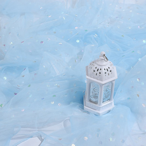 Estampage à chaud à pois hexagone feuille tulle maille tissu paillettes sequin tulle maille tissu <span class=keywords><strong>pour</strong></span> robe de soirée - Product Image 3