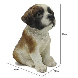 Statue de chien en résine personnalisée, Sculpture de chien saint-ard siège, réaliste - Product Image 2