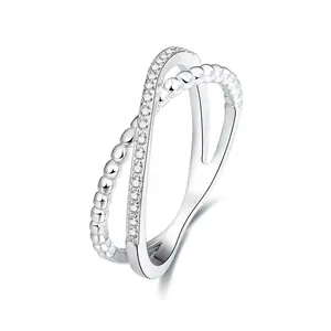 波利瓦2023 INS法国精品珠宝订婚925纯银珠光戒指珠宝女性钻石结婚戒指