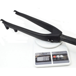 Horquillas de freno de disco de bicicleta plegable <span class=keywords><strong>Minivelo</strong></span> 451 de 20 ", piezas de horquilla antigua de fibra de carbono UD de 100mm - Product Image 5