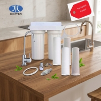Double sous-évier en plastique à 2 étages "UPVC Plastic Slim Blue Cartouche Filtres Housing Kits for Water Treatment RO System