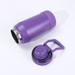 Bouteille d'eau de voyage personnalisée sans BPA, 350 ml, 650 ml, 800 ml, à double paroi, en acier inoxydable 304, isolée sous vide, avec fond en silicone - Product Image 2