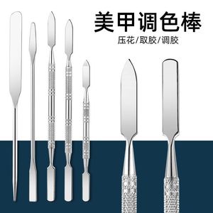 Stock direct d'usine de bâtonnets de mélange de couleurs, outils de mélange de couleurs pour nail art et maquillage, outils multifonctionnels à double extrémité en acier inoxydable - Product Image 4