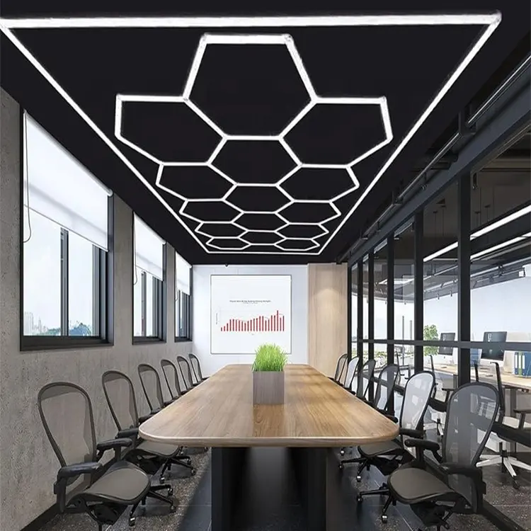 Commercial Work Light 42W Aluminum Honeycomb lamp Lighting For Garage Hexagon LED Light For Workshop Gym