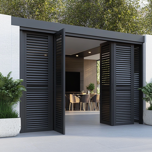Tùy Chỉnh Ngoài Trời Có Thể Điều Chỉnh Lật Louver Cửa Trượt Nhôm Louver Bảng Điều Chỉnh Mặt Trời Louver Trồng Màn Trập - Product Image 5