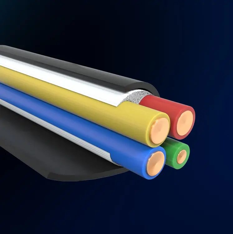 तार केबल 2 3 4 5 कोर 1.5 2 4/6 वर्ग लौ retardant कॉपर कोर तीन-चरण चार-तार बिजली केबल