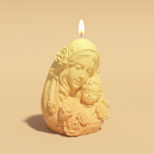 Molde de Silicone para Vela Aromática de Dia das Mães, DIY, Ornamento 3D Mãe e Filho, Ferramenta Segura e Não Tóxica para Bolos - Product Image 4