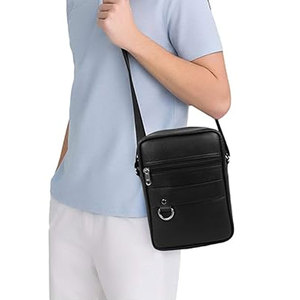 Mochilas de Cuero al Por Mayor, Bolsos Cruzados de Negocios para Hombre, Bolsos de Hombro Casuales de Moda Masculina - Product Image 4