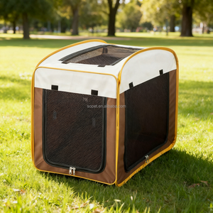 Jaula para mascotas de interior emergente de estilo clásico portátil con marco de alambre resistente perrera plegable para perros y gatos Pop Dog Crates Kennel Carrier - Product Image 6