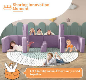 Canapé en mousse modulaire au design moderne pour enfants et adultes, intérieur et extérieur, cabane <span class=keywords><strong>de</strong></span> jeu pour les tout-petits et les bébés - Product Image 4