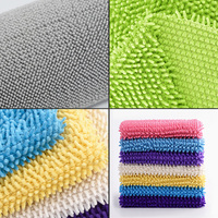 Tissu en chenille douce, tissu en microfibre tricoté, tissu shaggy pour chiffon de nettoyage et serviette de bain, fournitures textiles pour la maison
