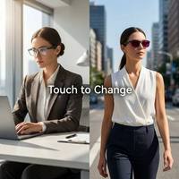 Lunettes intelligentes à gradation en un clic avec verres connectés, lunettes audio intelligentes, lunettes connectées pour femmes