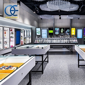 Vitrine de magasin de fumée portable, <span class=keywords><strong>en</strong></span> <span class=keywords><strong>verre</strong></span>, vitrine de luxe, présentoirs de tabac, personnalisé, bon marché - Product Image 1
