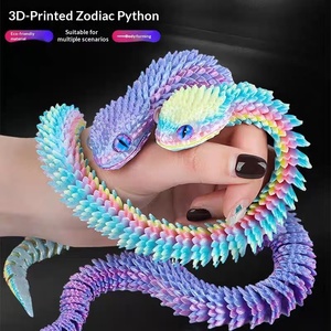 Figura de acción creativa de serpiente con huevo, impresa en 3D, articulada, con ojos simulados, juguete infantil, adornos y artesanías, éxito transfronterizo - Product Image 2