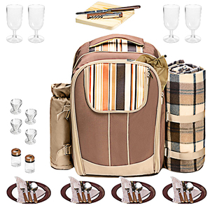 <span class=keywords><strong>Zaino</strong></span> da Picnic freddo isolato con set da picnic per 4 persone zaini da Picnic impermeabili da spiaggia di grande capacità - Product Image 2