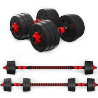 Équipement de musculation, haltères de fitness de 10 kg à 50 kg, haltères et barres réglables rapidement