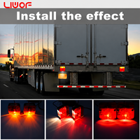 7-poliges Europäisches Standard-Anhänger-Rücklicht-Set 4 Funktionen Wasserdicht Hohe Helligkeit 12V/24V Universal LKW-Anhänger-Rücklicht