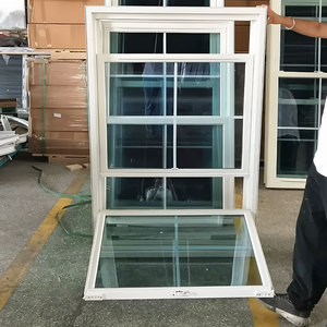 Mỹ Trắng PVC khung đôi treo <span class=keywords><strong>Windows</strong></span> Lowe Tempered Glass trượt dọc cho bên ngoài mới xây dựng thay thế - Product Image 3
