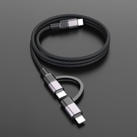 Cable de Carga Rápida 2 en 1 de 100W con USB Tipo C, Compatible con iPhone 15/16/17 Pro Max, Samsung, Xiaomi Redmi