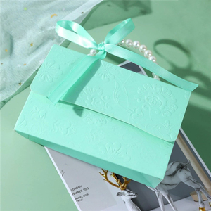 Mới Xách Tay Ngọc Trai Xử Lý Đám Cưới Kẹo Túi Giấy Trở Lại Món Quà Đám Cưới Kẹo Hộp Giấy Với Ribbon - Product Image 3