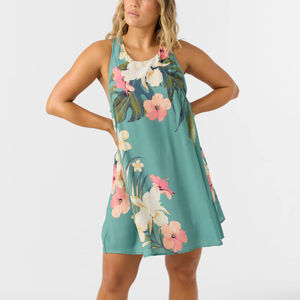 Silky Touch Breathable Polyester/Cotton Short <b>Dress</b> & Slipdress With Flower / Floral Printing - Product Image 1