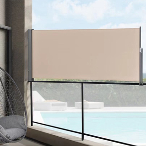 Outdoor Wind Proof Fabric Wall Retractable Patio <strong>Canopy</strong> <strong>Side</strong> Balcony Awning - Product Image 2