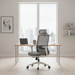 Sedia da Ufficio Ergonomica Moderna Girevole con Supporto Lombare in Rete, Regolabile in Altezza, Set di Sedie in Plastica per Arredamento Ufficio - Product Image 1