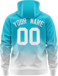 Sudadera con capucha y cremallera degradada por sublimación personalizada para hombre, chaqueta universitaria con nombre de equipo impreso en 3D, sudadera de forro polar estilo streetwear con capucha - Product Image 2