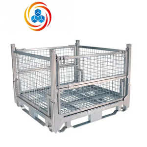 Jaula de Almacenamiento Metálica Plegable y Apilable de Alta Resistencia Personalizable para Soluciones de Almacenamiento en Almacenes - Product Image 1