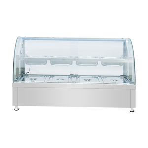 <span class=keywords><strong>2</strong></span> chảo nhà hàng thép không gỉ truy cập hàng đầu thực phẩm nóng lên hiển thị trường hợp điện hiển thị nóng trưng bày để bán - Product Image 2