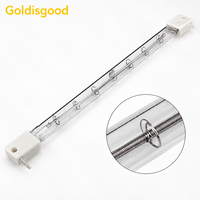 Lampe chauffante infrarouge halogène haute puissance Goldisgood en verre de quartz 380 mm 380 V 3000 W, ondes courtes, angle de faisceau 360°, blanc, garantie 1 an