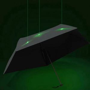 Japanese Ultra Light 190T Nylon Fabric Pongee Three <b>Fold</b> Custom Logo Pencil Anti Ultraviolet Sun Umbrella - Product Image 2