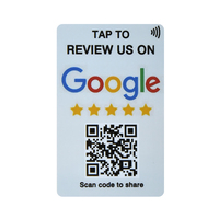Carte NFC programmable en plastique CR80 à code QR, lecture NFC 213 216, avis Google, vente chaude