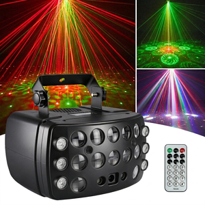 Luce da Discoteca Effetto Farfalla RGBW, Luce Laser LED ad Alto CRI 95, Attivazione Sonora, Funzionamento Automatico, DMX512 Master Slave per Matrimoni - Product Image 1