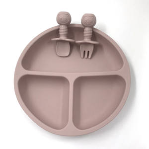 soft heat-resistant childrens silica gel plate drop solid baby