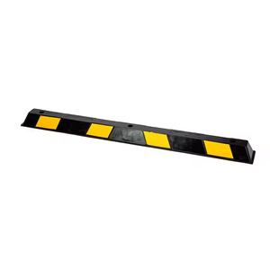 Durable 900x150x110mm negro + amarillo caucho estacionamiento bordillos con tapón de rueda para estacionamiento - Product Image 1