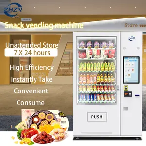 24 Hours Self-service Store Drinks And Snacks Combo For Food And Drinks Snacks Vending Machine For Sale