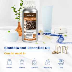 最高品質100%純粋インド産白檀エッセンシャルオイル（スキンケア用、白檀フレグランスオイル、アロマディフューザー製造、香水製造用） - Product Image 3