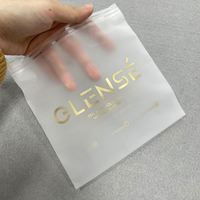 Bolsa de Plástico Transparente con Cierre para Joyería, Mini Bolsa de PVC Esmerilada con Logotipo Personalizado Impreso para Guardar Aretes y Collares