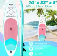 Planche de SUP gonflable tout usage personnalisée et économique avec matériau EVA et PVC, planche à pagaie souple, sac inclus