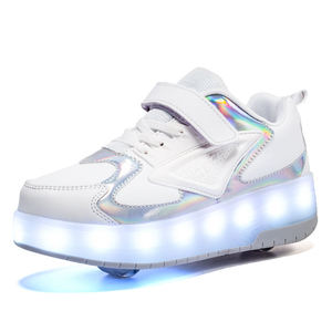 <span class=keywords><strong>Chaussures</strong></span> à roulettes lumineuses 2-en-1 OEM en gros, <span class=keywords><strong>chaussures</strong></span> à roulettes <span class=keywords><strong>Heelys</strong></span> rechargeables et clignotantes pour le patinage urbain - Product Image 4