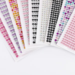 맞춤형 3D 얼굴 스티커 크리스탈 스티커 라인스톤 바디 접착식 큐빅 보석 스티커 - Product Image 1